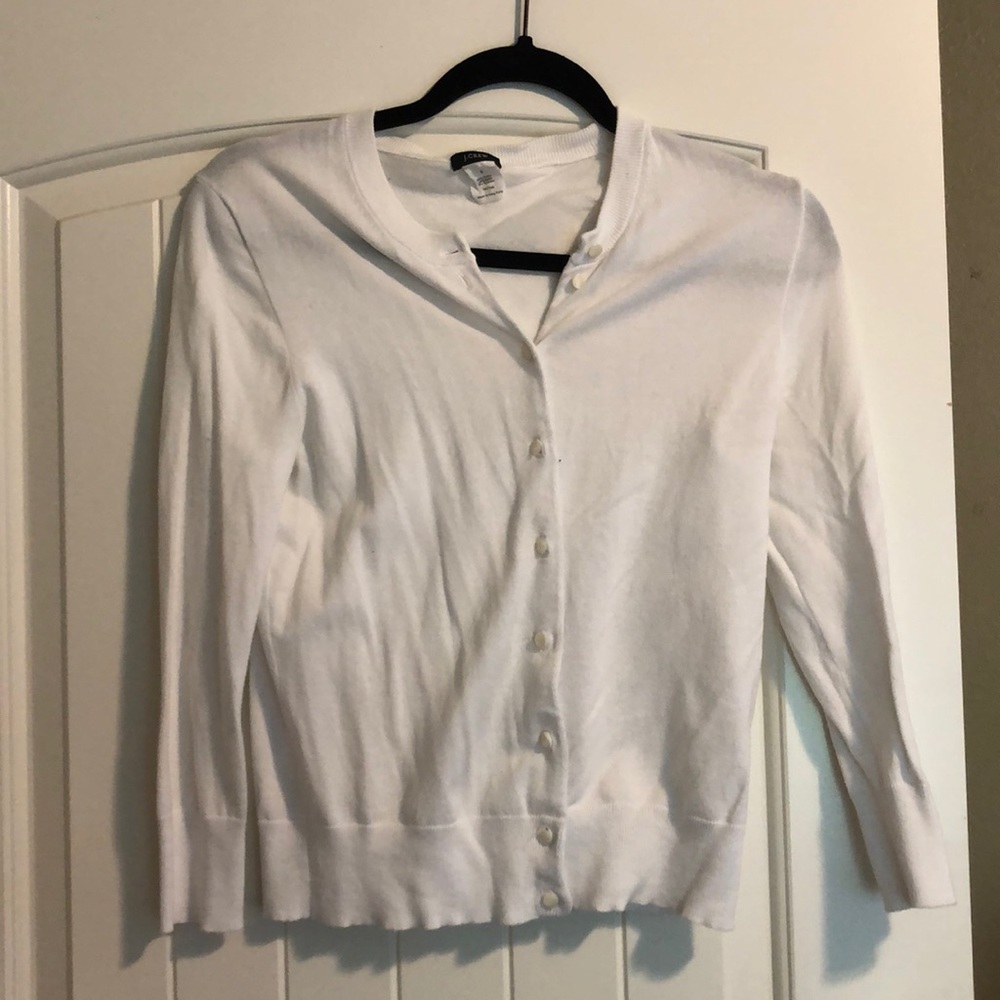 Simple White Cardigan